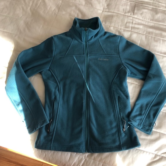 NWOT North Face Full Zip Teal Fleece Camping Sweater - Picture 4 of 4